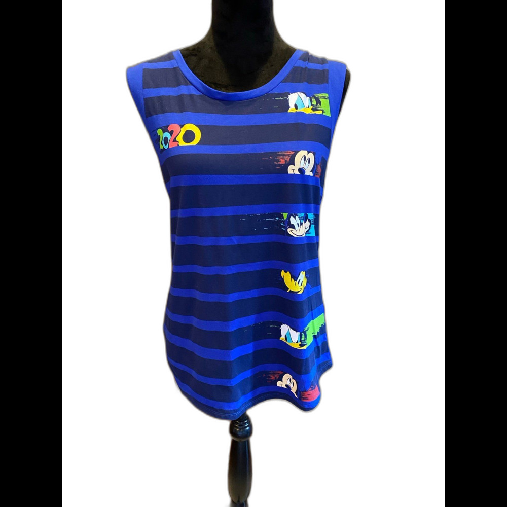 Disneyland T Shirt 2020 Womens Size ? Small Pullover Royal Blue Sleeveless